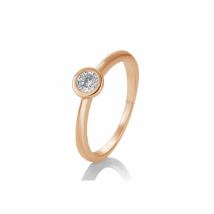 SOFIA DIAMONDS prsteň z ružového zlata s diamantom 0,25 ct BE41/85130-6-R