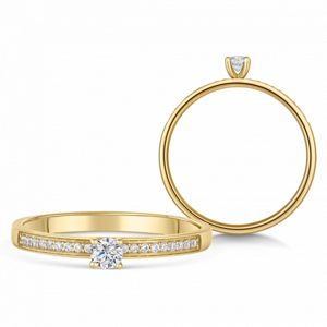 SOFIA DIAMONDS zlatý zásnubný prsteň s diamantom 0,20 ct BDRB00214YG