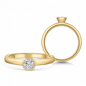 SOFIA DIAMONDS zlatý zásnubný prsteň s diamantom 0,25 ct BDRB00078YG