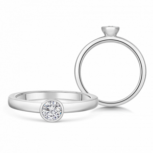 SOFIA DIAMONDS zlatý zásnubný prsteň s diamantom 0,25 ct BDRB00078WG